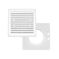 Kratka wentylacyjna 175x175 mm PVC z wyjściem rurowym