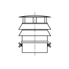 Daszek z 2 pierścieniami KS Ø 250mm gr.0,5mm