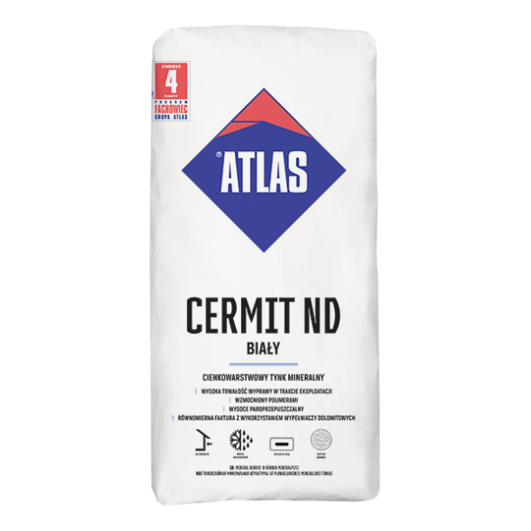 Tynk mineralny do malowania Atlas Cermit ND MAL, baranek, 25kg