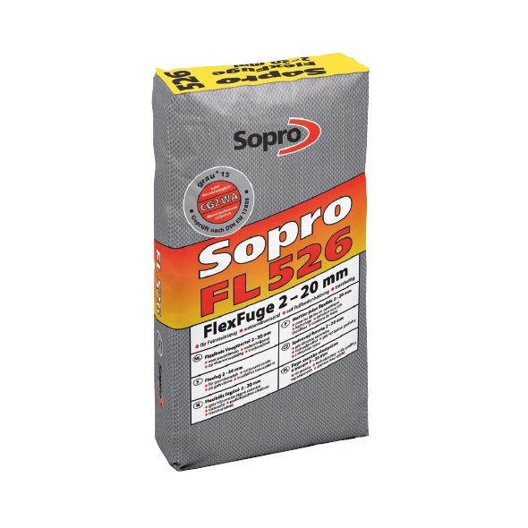 SOPRO fuga szeroka elastyczna z trasem FL 2-20 mm, 25 kg