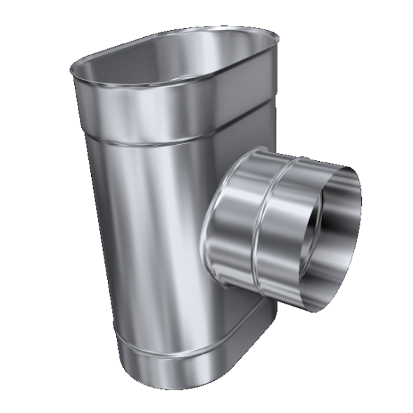 Trójnik żaroodporny owalny MKSZ Invest MK ŻARY 120x230mm gr.0,8mm strona szersza