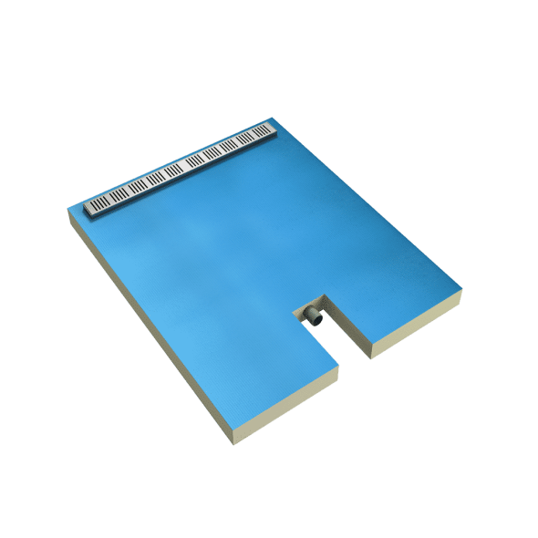 Botament LD-I płyta brodzikowa z odpływem liniowym zintegrowanym 1200x900 (79 mm)