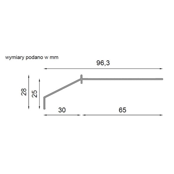 Profil okapowy K100 - do posadzek z płytek ceramicznych (system eco), 3 image